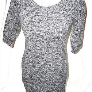 TOPSHOP GREY ABOVE THE KNEE SWEATER DRESS - SIZE 2